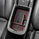 EDBETOS Center Console Organizer Tray Compatible with 2024 2025 2026 Chevy Trax Accessories LS 1RS LT 2RS ACTIV Interior Secondary Armrest Storage Box Insert Tray, Red
