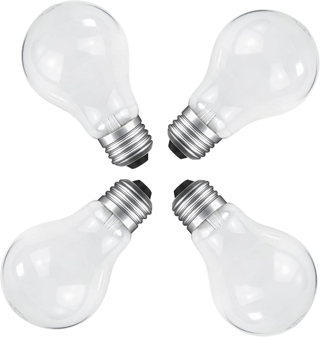 40 Watt Incandescent Light Bulbs, A19 Light Bulb, Dimmable, 2700K Soft White, 4 Pack