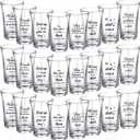 Skyley 24 Pcs Funny Shot Glasses for Adult Acrylic Party Shot Glasses 1.2 Ounce Mini Cup Party Favors Guests Mini Cup Bulk for Guests Adult Birthday Drinking Gifts Supplies