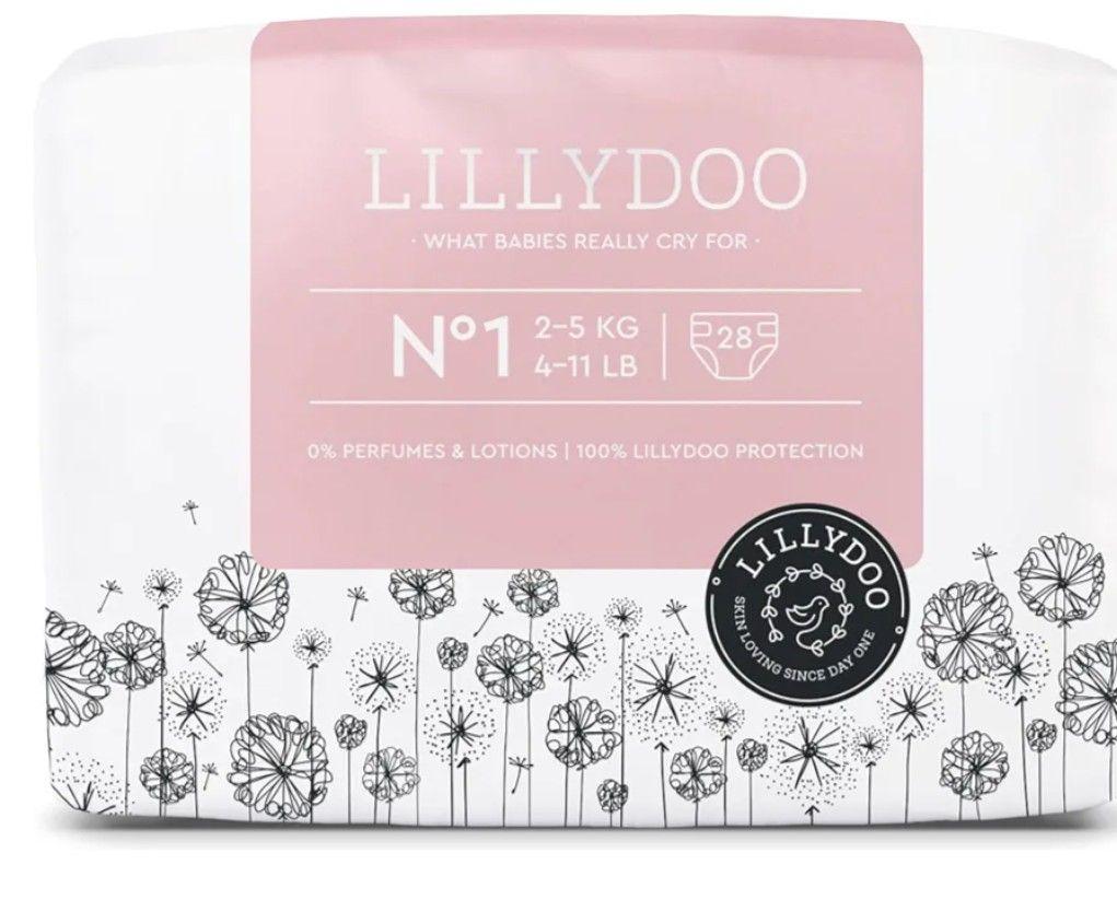 LILLYDOO Skin-Friendly Nappies Size 1 (2-5 kg), FSC Blend, Pack of 24