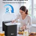 Silonn Ice Maker Countertop, 10 Ice Cubes in 5 Mins, 33 lbs/24H, 2 Bullet Ice Sizes, Self-Cleaning Ice Maker with Scoop, Portable Compact Ice Machine for Home, Kitchen, Party