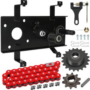Mini Bike Jackshaft Assembly Cover Kit with 420 Chain Compatible with Coleman CT200U CT200U-EX BT200X Axis M200 Baja Warrior MB200 196cc 212cc 6.5HP Engine Parts 420 Chain Jackshaft Sprocket (red)