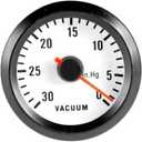 ESUPPORT Car Motor Vehicle Black Face 2" 52mm Pointer Vacuum Gauge Meter LED Light