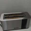 Mueller UltraToast Full Stainless Steel Toaster 4 Slice, Long Extra-Wide Slots for Bagels and Waffles, 6 Browning Levels, LED Display, Cancel/Defrost/Reheat Functions & Removable Tray, Kitchen Gadgets