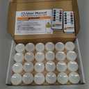 Homemory 24pcs Flameless LED Tea Lights with Remote & Timer, 400+Hours Realistic Flickering Battery Candles for Seasonal, Tabletop, and Centerpieces Decor