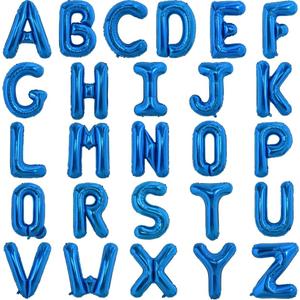 TONIFUL 52 Pieces 16 Inch Navy Blue Letter A-Z Balloons,Custom Phrase Mylar Foil Alphabet DIY Personalized Phrase Banner for Birthday Anniversary Celebration Graduation Party Supplies Decoration