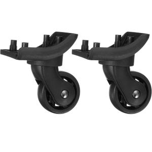 PATIKIL Luggage Wheels Replacement, 1 Pair Suitcase Wheels Caster Repair for Left & Right Swivel Wheel, Black (3.3x3.7x3.3x3.7/1.3x1.5x1.3x1.5 inch)