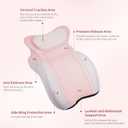 Memory Foam Ergonomic Wedge Prone Pillow, Bed Pillow for Sitting Up, Back, Neck, and Leg Pain Relief, Anti Snoring, Ideal for Massage, Reading, Sleeping, with Removable Washable Cover (Pink)