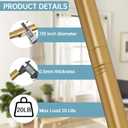 2 x Gold Shower Curtain Rod - Tension Curtain Rod for Window or Bathroom Adjustable 32 to 62 inch Spring Tension Shower Rod No Drilling Non Slip, Gold