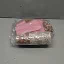 168Pcs Happy Retirement Party Decorations for Women Rustic Pink Floral Paper Plates and Napkins Log Wood Pink Flower Tableware Set for Goodbye Going Away Farewell Party Supplies Serves 24