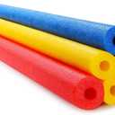 Hollowfly 6 Pack Pool Noodles Swimming Floating Foam Tube Hollow Bright Swimming Pool Noodles Bulk Heavy Duty for Adults(red, Yellow, Blue, 40 x 1.6 Inch)