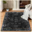 Istana 3x5 Area Rug - Black Boho Rugs for Living Room 3x5 - Foldable Small Rugs for Bedroom - Stain Resistant Washable Rug Non Slip - Eco-Friendly Area Rugs Indoor