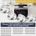 AMI PARTS NE63T8111SS NE63T8311SS NE63BG8315SS Fit for Samsung Electric Stove Knob Replacement Knobs for -DG94-03500V DG94-03500W DG94-03500A/Z (4PCS Silver)