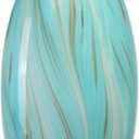 Oval Glass Lamp Shade Only Art Glass Shades for Kitchen Island pendant Lights Glass Lamp Covers Light Fixture Replacement aqua color for Mini Pendant Ceiling Lights Chandelier