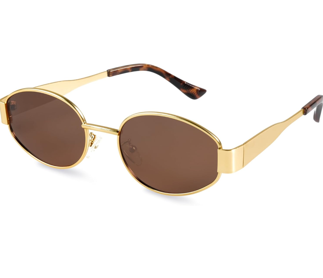 livho 2025 Trendy Oval Sunglasses - Stylish Polarized Shades for Everyday - Retro Metal Frames