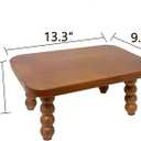 JUIOETURHeavy Duty Wooden Step Stool for Adults - 330 lb Capacity w/Detachable Legs - Tool-Free Assembly Step Stool for Office, Bathroom, Garden & Bedroom Storage (Brown)