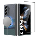 BENKS for Samsung Galaxy Z Fold 7 Case with Screen Protector, MagSafe-Compatible Kevlar Case, Hinge Protection Shockproof Magnetic Phone Case for Z Fold 7, Aurora ArmorAir Grand Combo