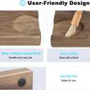 Wood Coffee Portafilter Holder Tamper Station, Multifunctional Espresso Organizer for 51mm-58mm Tamper distributors Portafilter Stand Espresso Accessories Holder Rack