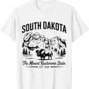 South Dakota The Mount Rushmore State Est 1889 T-Shirt, XS