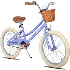 JOYSTAR Girls Bike Kids, 20" Retro Style Kids Bike with Training Wheels, 20 Inch Children Bicycle with Kickstand