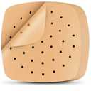 Air Fryer Liners, 200Pcs Square, 8.5 Inch Perforated Parchment Paper Sheets for Baking, HOFHTD Parchment Paper for Air Fryer and Bamboo Steaming Basket (Unbleached)