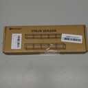 9.5 Large Acrylic Straw Holder for Cabinet Door, Reusable Adjustable Two-Part Straws Organizer with Ultra Sticky Adhesive Strips, 2026 Straw Storage for Kitchen Cupboard (Black)