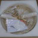 Aipsun Low Profile Modern Crystal Chandelier Ceiling Fans with Lights and Remote, 3000K-6500K Smart Bladeless LED Fan Light, 26" Gold Modern Ceiling Fans with Lights for Bedroom