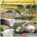 Snake Grabber Tool, 69" Snake Tongs Grabber for Rattlesnake Heavy Duty Professional Folding Snake Feeding Tongs Wide Jaw Snake Handling Tool Long Hndle Stainless Steel Tube Sponge Handle, Black/Yellow