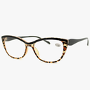 PASTL Clear Lens Glasses With Bifocal Reading Lens Womens Rectangular Cateye, Magnification Strength: 1.5 x