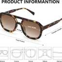 Retro Aviator Sunglasses for Women Men Trendy Square Pilot Shades 70s Vintage Sun Glasses