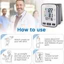 LotFancy Wrist Blood Pressure Monitor for Home Use, Automatic Blood Pressure Machine Adjustable Wrist Cuff 5.3-8.5 Digital BP Machine with LCD Display, 120 Memory, 2 User, with Carrying Case