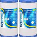 ICEPURE 5 Micron 10" x 4.5" Whole House Sediment and Carbon Filter 2 Pack