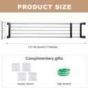 Hershii Expandable Closet Tension Shelf Rod Adjustable Metal Storage Rack Cabinet Organizer DIY Divider Separator Shelves for Wardrobe Cupboard Kitchen Bathroom, Black,43.3-75inches, 110-190.5cm/43.3-75inches