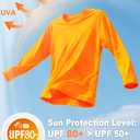 EKLENTSON Mens Athletic Shirts Lightweight Sun Protection UPF 80+ Dry Fit T-Shirts Swim Rash Guard Shirt Orange XL