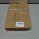 2 x Wisuce Bamboo Mug Holder - Black Coffee Mug Tree Stand for Countertop - Organizer (Black Natural (6 Hooks))