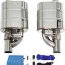 Valved Muffler Kit, Perfommance Exhaust Muffler Normally Closed Vacuum Valve Cutout Single Inlet Single Outlet
