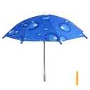 Aliyoham Squirrel Feeder Umbrella, Squirrel Picnic Table Umbrella for Outside, Replacement Mini Umbrella for Squirrel (Blue) Water Droplet