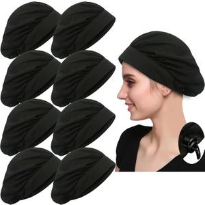 4 or 8 Pack Chef Hat Kitchen Cooking Chef Cap Adjustable Food Service Hair Nets Reusable Washable Mesh Bouffant Beanie