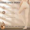 Fleece Lined Thick Tights,Thermal Pantyhose Leggings, High Waist Winter Warm Pants for Women Nude