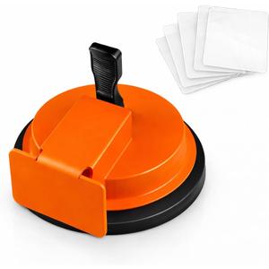 Floor Gap Fixer Tool with Enhanced Suction Cup & Sticky Pads  Easy Laminate, Vinyl & Wood Flooring Gap Repair Tool for Smooth and Textured Floors (Orange)