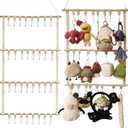 Hanging Display Storage Shelves Detachable Doll Organizers for Storage Plush Doll Collectors Gifts, Hanging Over the Door Organizer for Bedroom Home (Beige 1pcs)