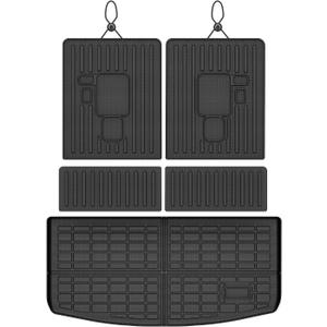 Cargo Mat Fits for Jeep Grand Cherokee L 2021-2025 2026, All Weather TPE Rear Cargo Liner Trunk Mat with 3rd Row Seatback Cover for Jeep Grand Cherokee L Accessories