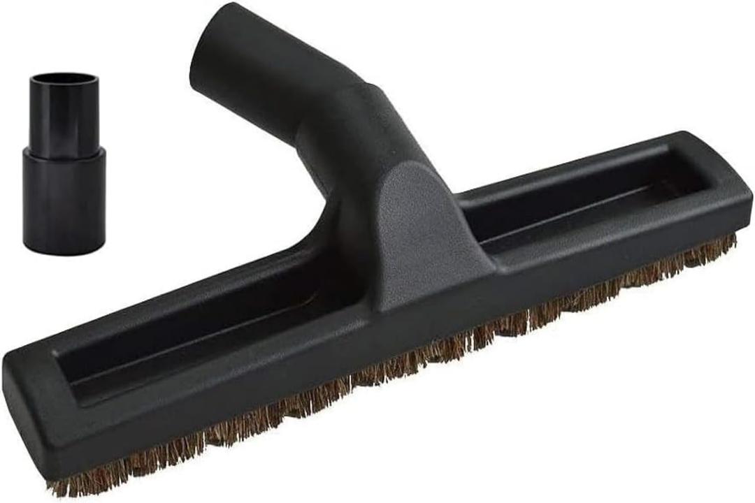 Universal Vacuum Floor Brush Attachments 32 mm (1 1/4") and 35 mm (1 3/8") Fits Shark Vacuum Lift Away Attachments. and For Shop vac and Miele and Dyson Vacuum 1 Floor Brush + 1 Adapter (Black)