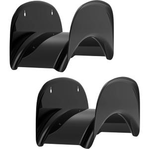 Gardzen 2-Pack Heavy Duty Hose Hanger Wall Mount, Hose Holder, Hook, Rack, Support for Outside, Black