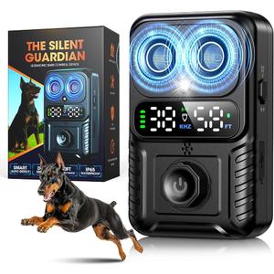 Automatic Bark Box,Smart Dog Bark Deterrent Device,Anti Barking Device for Dogs Stop Neighbor’s Dog Barking,Ultrasonic Bark Control Box with 2X Emitters