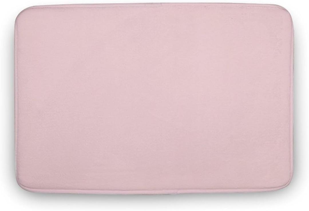 Luxury Bathroom Rug, Blush Pink Bath Mat Non Slip & Absorbent Bath Rug Carpets for Bathroom, 20 x 30inches