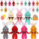 Skylety 21 Pieces Small Bunny Stuffed Animal Bulk 6.3 Inch Mini Bunny Plush 7 Colors Soft Tiny Plush Toys Small Rabbit Doll Keychain Cute Birthday Valentines Easter Party Decorations(Cute Style)