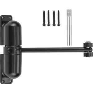 Marie Automatic Safety Spring Door Closer,Suitable for Light Door,Easy to Install to Convert Hinged Doors to Self-Closing Black