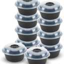 GoodCook BPA Free Meal Prep Bowl Container with Dressing Cups, Set of 10  Microwave & Dishwasher-Safe Food Organizers, Food Storage Set with Snap Shut Lids, Meal Prep Kitchen Containers (Black)