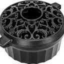 IGOHEALS Wood Stove Steamer - Rust Resistant Cast Iron Humidifier Pot with Three-Layer Porcelain Coating for Woodstove, Indoor Fireplace Steamer for Dry Winter, Decorative, 2.7 Quart-Black